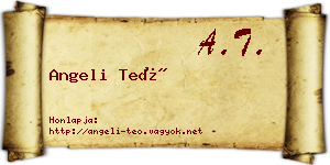 Angeli Teó névjegykártya